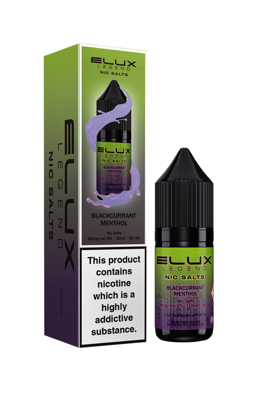 Elux Legend Blackcurrant Menthol Nic Salt 10ml - The Ace Of Vapez