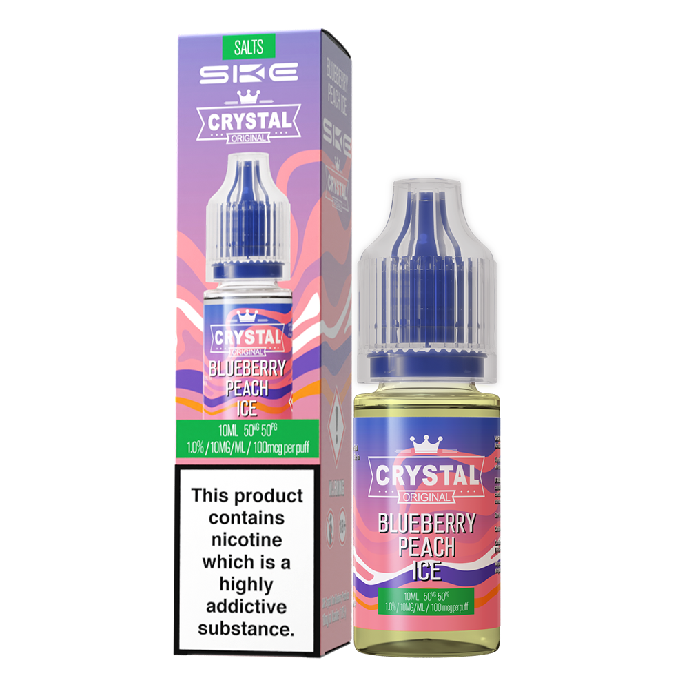 SKE Crystal Bar Salts 10ml V2 Blueberry Peach Ice - The Ace Of Vapez