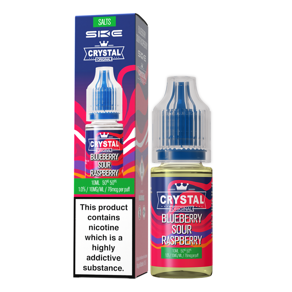 SKE Crystal Bar Salts 10ml V2 Blueberry Sour Raspberry - The Ace Of Vapez