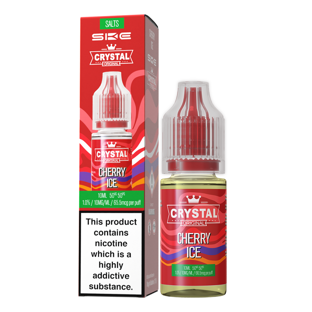 SKE Crystal Bar Salts 10ml V2 Cherry Ice - The Ace Of Vapez