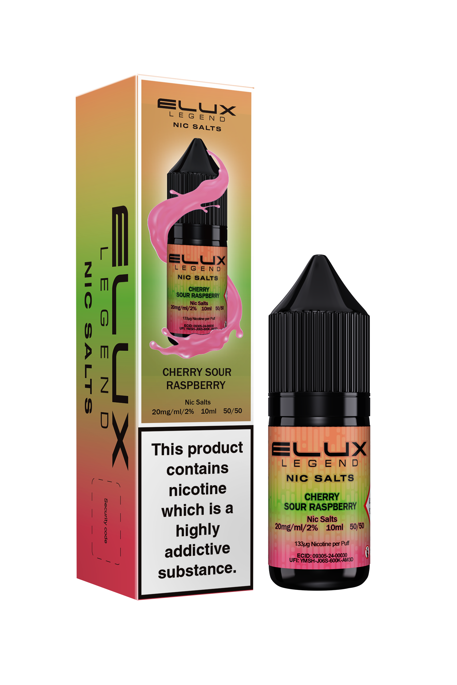 Elux Legend Cherry Sour Raspberry Nic Salt 10ml - The Ace Of Vapez