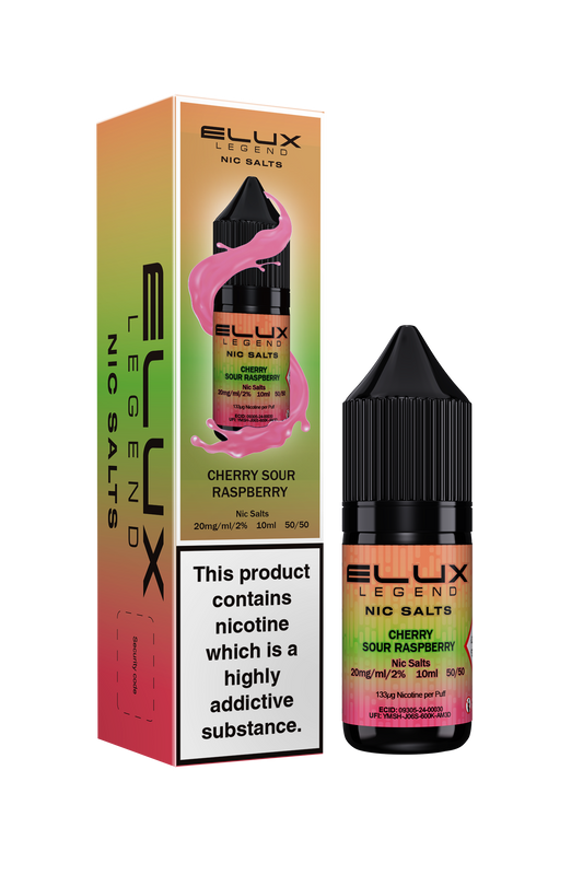 Elux Legend Cherry Sour Raspberry Nic Salt 10ml - The Ace Of Vapez