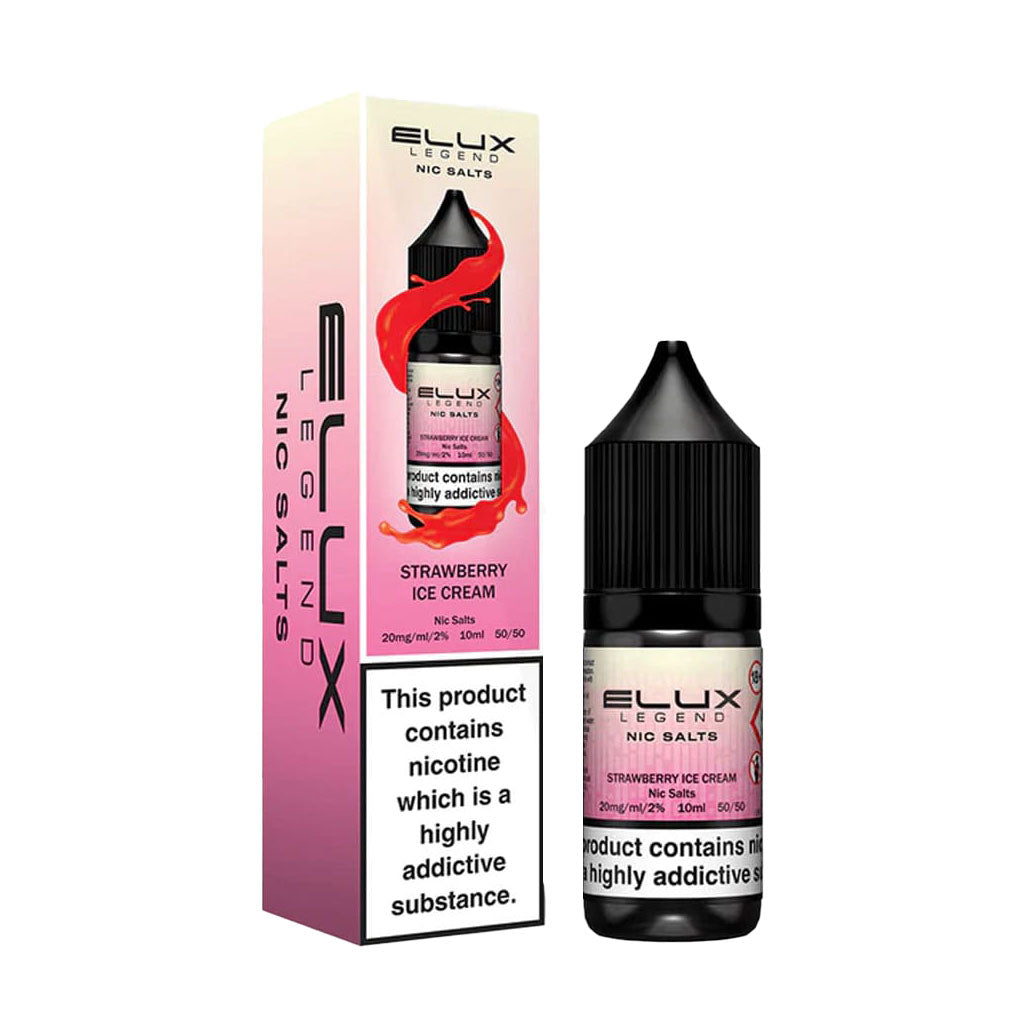 Elux Legend Strawberry Ice Cream Nic Salts 10ml - The Ace Of Vapez