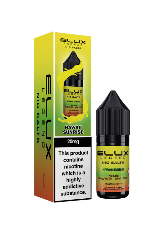 Elux Legend Nic Salts 10ml Hawaii Sunrise | The Ace of Vapez