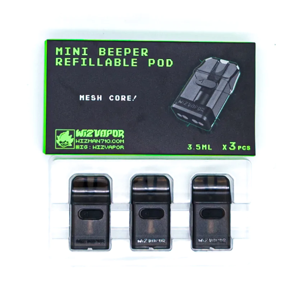 Mini Beeper Replacement Pods By WizVaper 0.8 Ohm