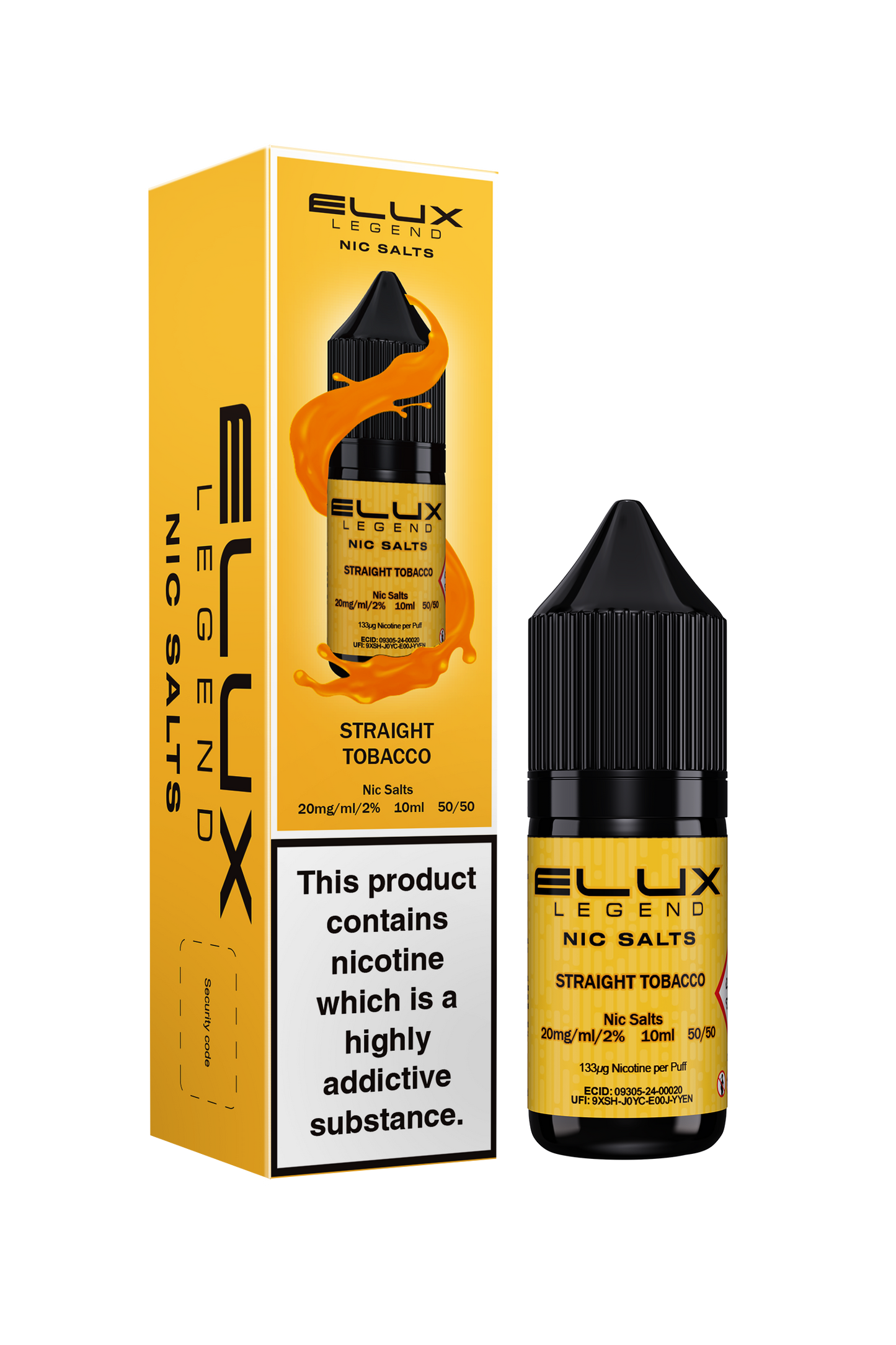 Elux Legend Straight Tobacco Nic Salt 10ml - The Ace Of Vapez