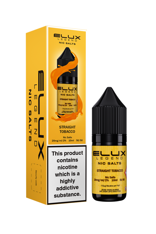 Elux Legend Straight Tobacco Nic Salt 10ml - The Ace Of Vapez