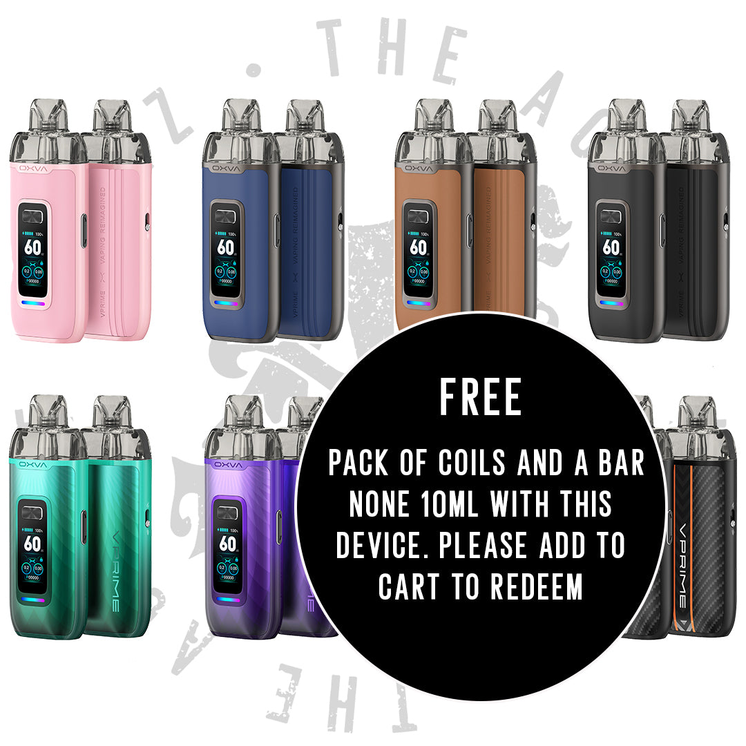 Oxva VPrime Vape Kit - FREE 1 X Pack of Replacement Pods when you buy this device