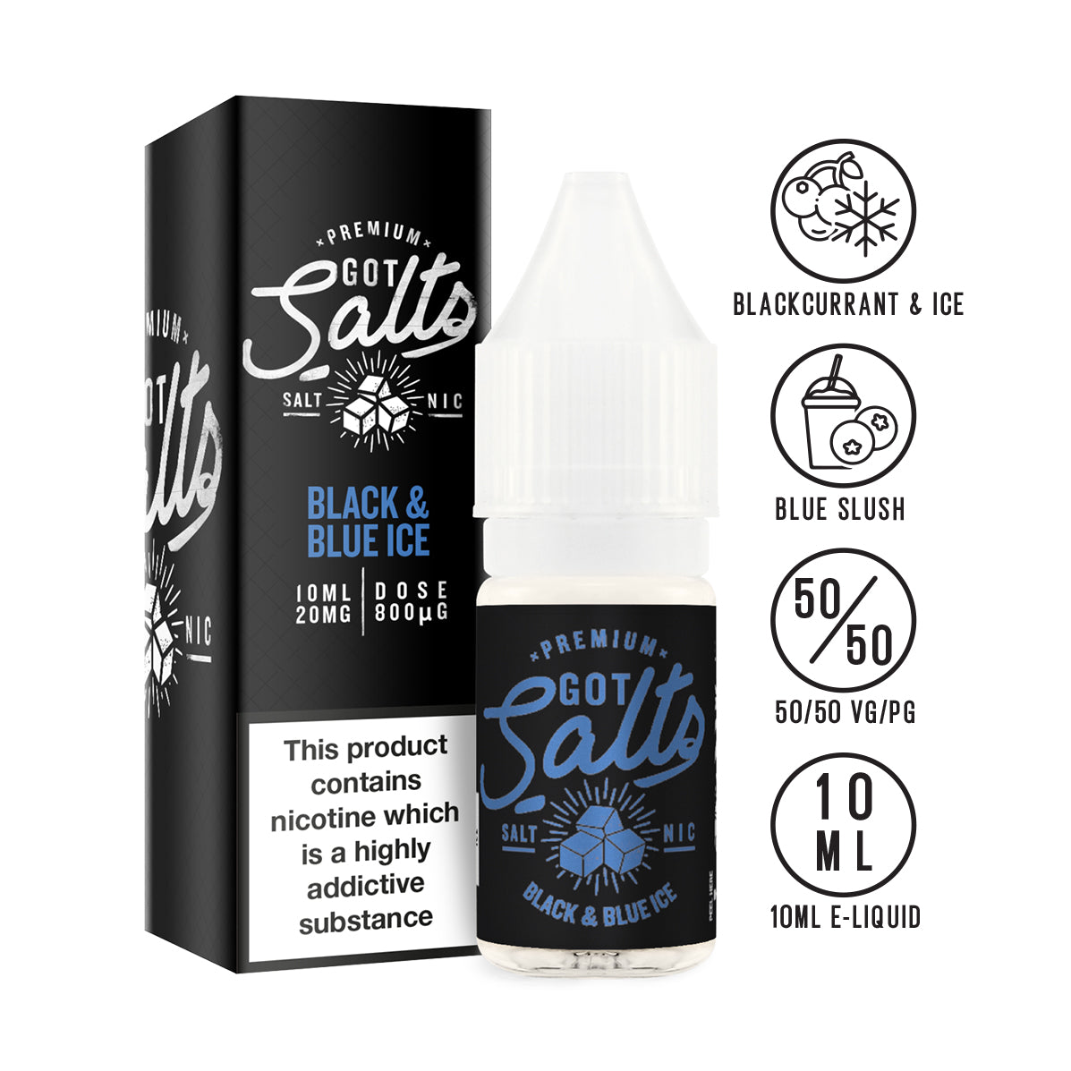 Got Salts - Black & Blue Ice 10ml - The Ace Of Vapez