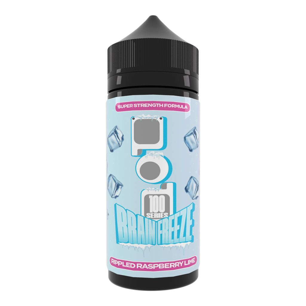 Pod 100 Brain Freeze Series Rippled Raspberry Lime 100ml - The Ace Of Vapez